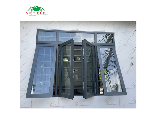 CỬA SỔ NHÔM XINGFA 4 CÁNH MỞ HẤT VÀ MỞ QUAY